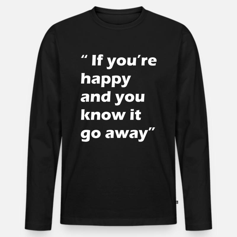 Lustiger Spruch - Männer Premium Bio Langarmshirt - Schwarz