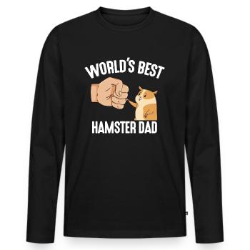 Meilleur costume de hamster de papa au monde pour - T-shirt manches longues Premium bio Homme - noir - Devant - Nico (187cm)