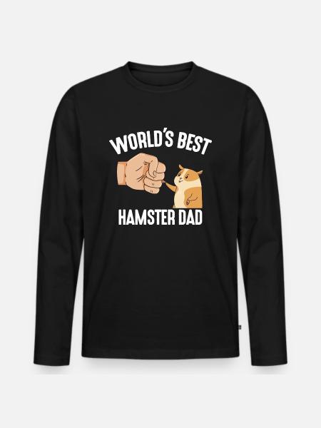 World's Best Hamster Dad Hamsterkostüm für - Männer Premium Bio Langarmshirt - Schwarz