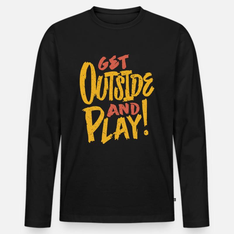 Spielen - Männer Premium Bio Langarmshirt - Schwarz