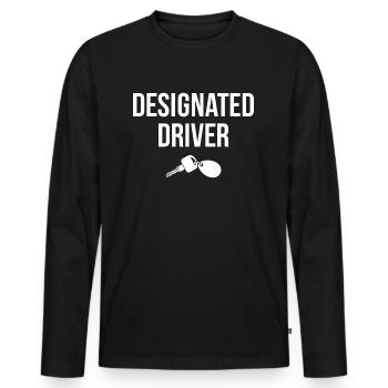 Designierter Fahrer - Männer Premium Bio Langarmshirt - Schwarz - Vorne - Nico (187cm)