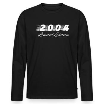 18th Birthday Boy Girl 2004 Limited Edition Birth - Men's Premium Organic Long Sleeve Shirt - black - Front - Nico (187cm)