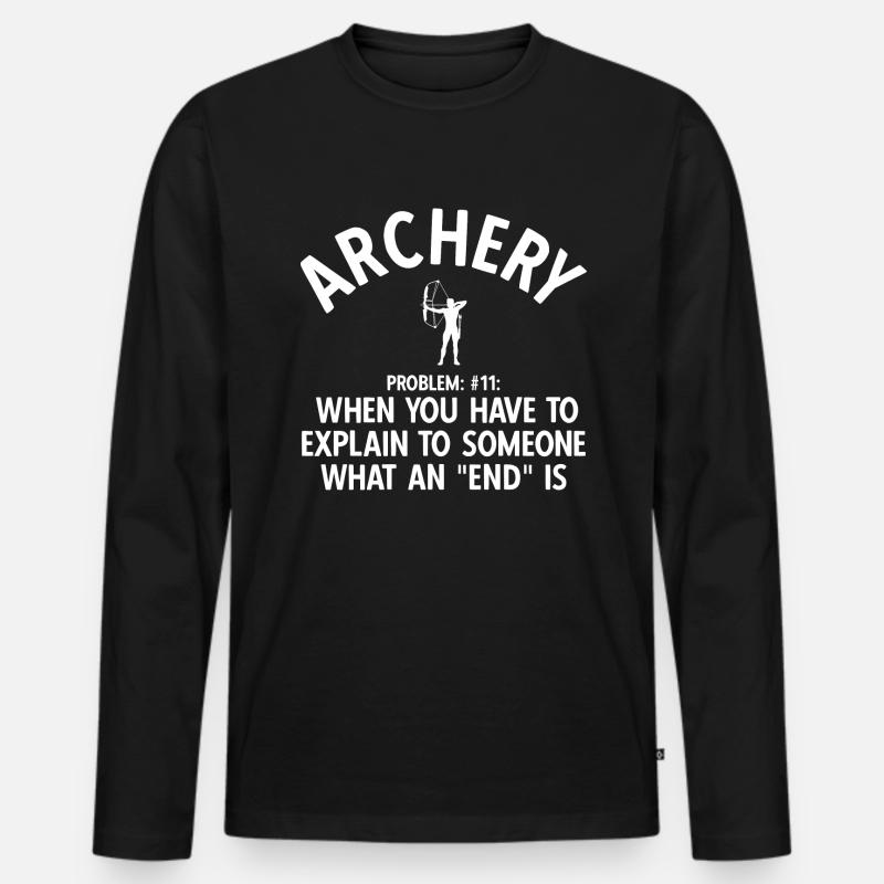 Bogenschießen Archery - Männer Premium Bio Langarmshirt - Schwarz