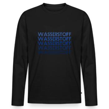 Wasserstoff Brennstoffzelle Hydrogen Fahrzeug - Männer Premium Bio Langarmshirt - Schwarz - Vorne - Nico (187cm)