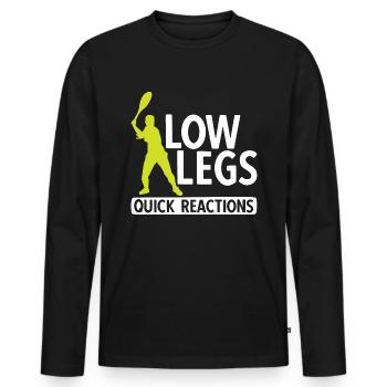 Tennisplatz Spruch Für Tennis - Männer Premium Bio Langarmshirt - Schwarz - Vorne - Nico (187cm)