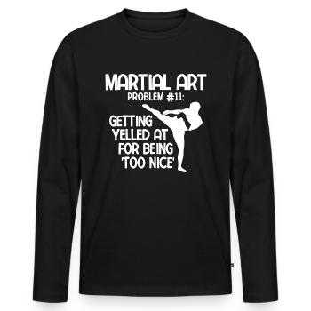 Mixed Martial Arts MMA - Männer Premium Bio Langarmshirt - Schwarz - Vorne - Nico (187cm)