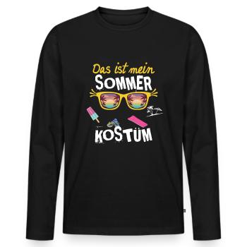 Das ist mein Sommer Kostüm Sommerurlaub Ferien - Männer Premium Bio Langarmshirt - Schwarz - Vorne - Nico (187cm)
