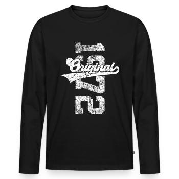 54E ANNIVERSAIRE ORIGINAL 1972 - T-shirt manches longues Premium bio Homme - noir - Devant - Nico (187cm)