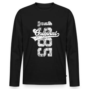 41ST BIRTHDAY ORIGINAL 1985 - Men's Premium Organic Long Sleeve Shirt - black - Front - Nico (187cm)