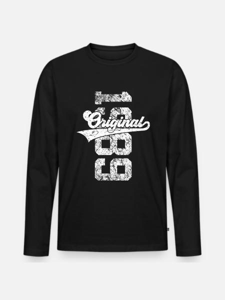 37TH BIRTHDAY ORIGINAL 1989 - Men's Premium Organic Long Sleeve Shirt - black