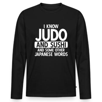 Japanischer Kampfsport Judo - Männer Premium Bio Langarmshirt - Schwarz - Vorne - Nico (187cm)