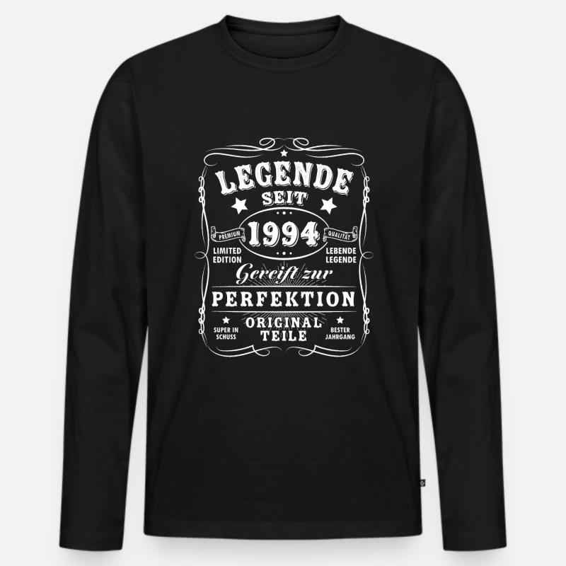30 Geburtstag - Männer Premium Bio Langarmshirt - Schwarz