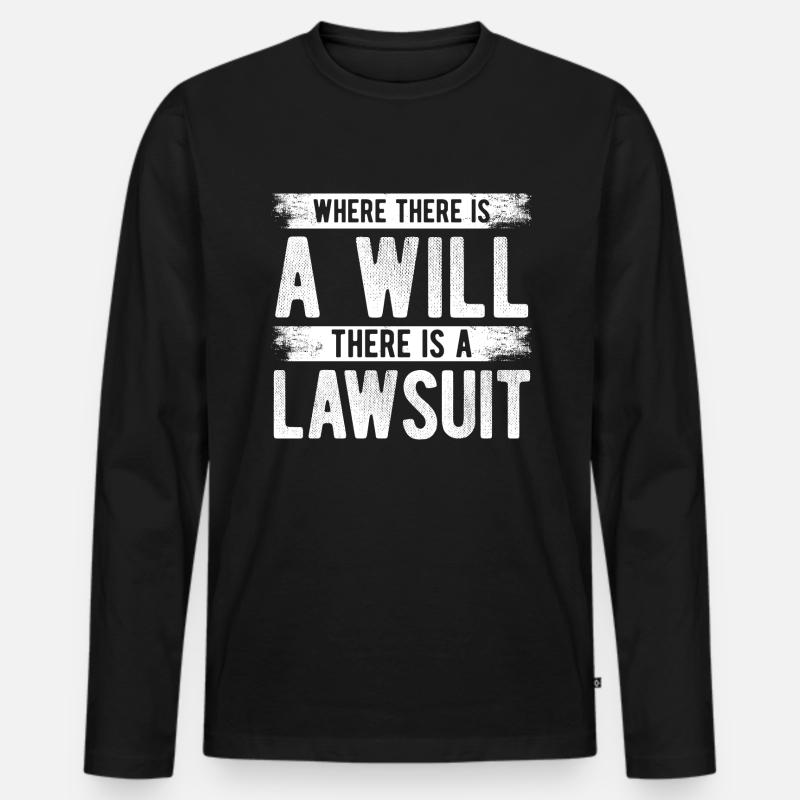 Richter Jurist Anwalt - Männer Premium Bio Langarmshirt - Schwarz
