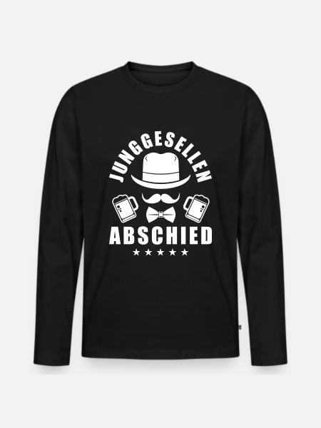 Junggesellen Abschied Lustig - Männer Premium Bio Langarmshirt - Schwarz