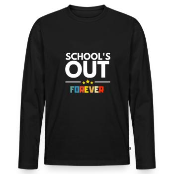 Schools Out School Closure Forever Graduation Abi - Men's Premium Organic Long Sleeve Shirt - black - Front - Nico (187cm)