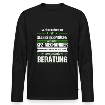 Automotive Mechanic Mechatronics Technician Car Mechanic Car Mechanic - Men's Premium Organic Long Sleeve Shirt - black - Front - Nico (187cm)