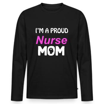 Nurse nurse - Men's Premium Organic Long Sleeve Shirt - black - Front - Nico (187cm)
