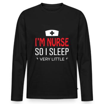 Nurse nurse - Men's Premium Organic Long Sleeve Shirt - black - Front - Nico (187cm)