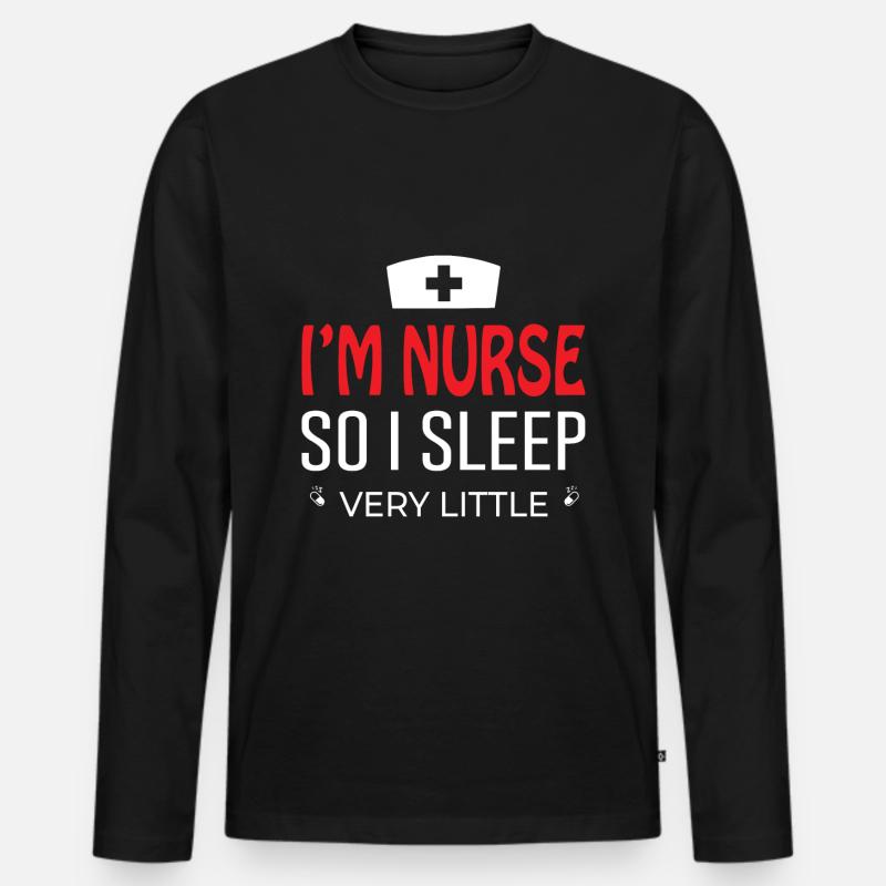 Krankenschwester Krankenpfeger - Männer Premium Bio Langarmshirt - Schwarz