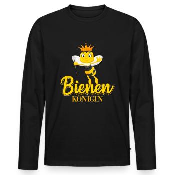 Lustiges Bienenkönigin Bienenzüchter Imker Bienen - Männer Premium Bio Langarmshirt - Schwarz - Vorne - Nico (187cm)