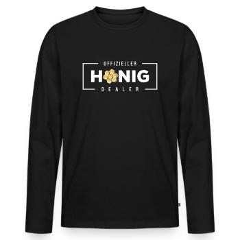 Offizieller Honig Dealer Bienenzüchter Imker Biene - Männer Premium Bio Langarmshirt - Schwarz - Vorne - Nico (187cm)