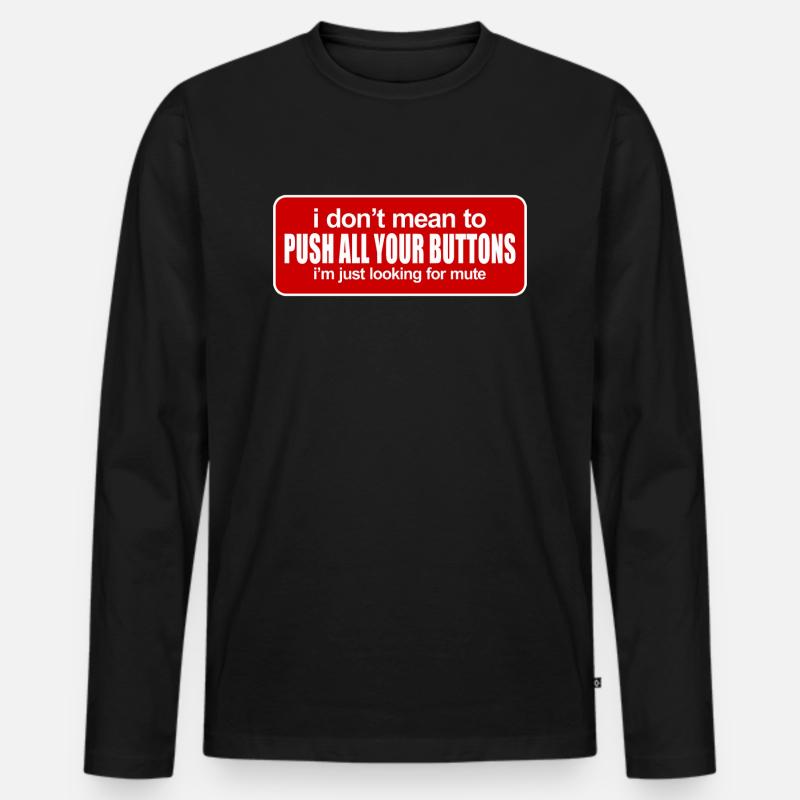 Lustiger Witz - Männer Premium Bio Langarmshirt - Schwarz