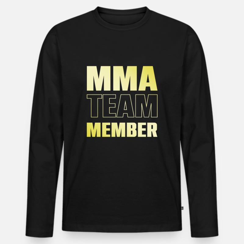 Mma Team - Männer Premium Bio Langarmshirt - Schwarz