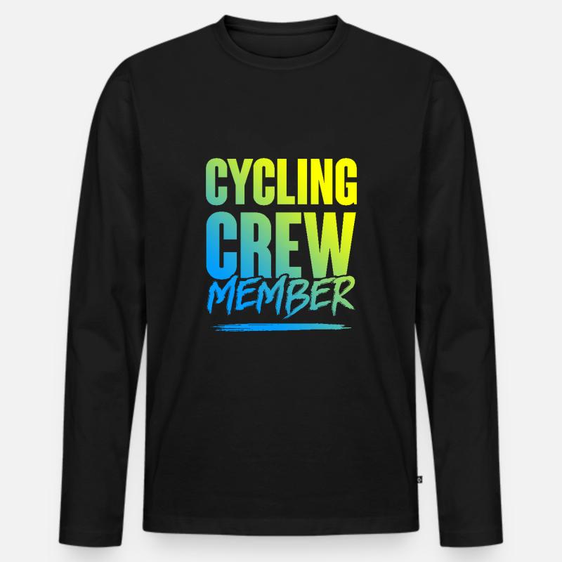 Cycling Crew - Männer Premium Bio Langarmshirt - Schwarz
