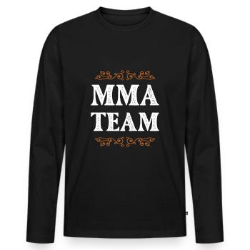 Équipe Mma - T-shirt manches longues Premium bio Homme - noir - Devant - Nico (187cm)