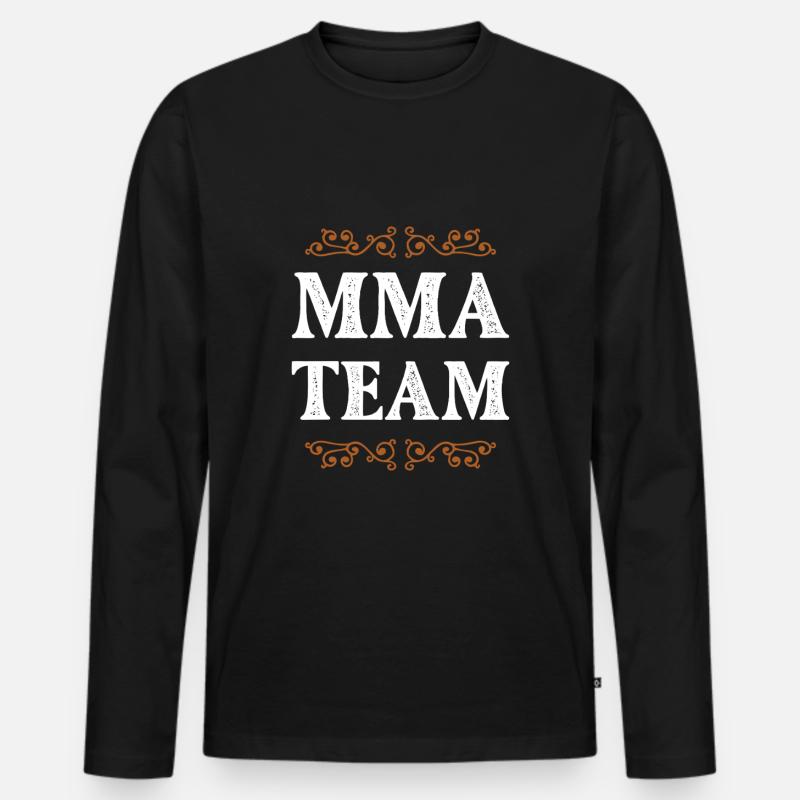 Mma Crew - Männer Premium Bio Langarmshirt - Schwarz