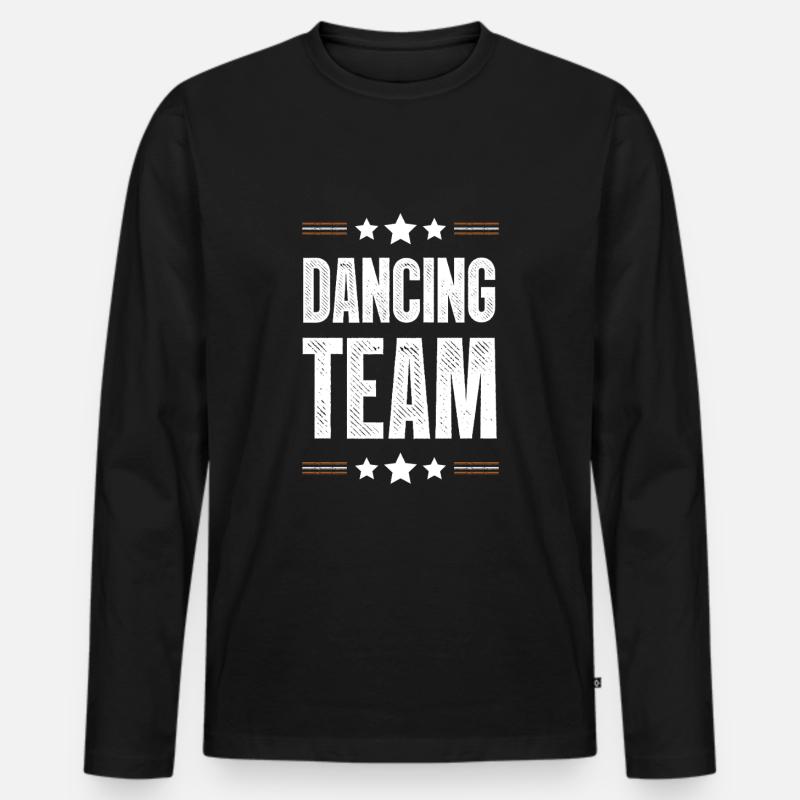 Dancing Team - Männer Premium Bio Langarmshirt - Schwarz