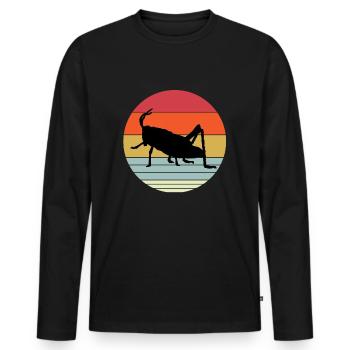 Grasshopper - Men's Premium Organic Long Sleeve Shirt - black - Front - Nico (187cm)