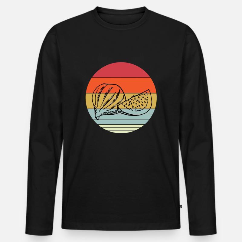 Feige - Männer Premium Bio Langarmshirt - Schwarz
