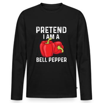 Paprika lovers - Men's Premium Organic Long Sleeve Shirt - black - Front - Nico (187cm)