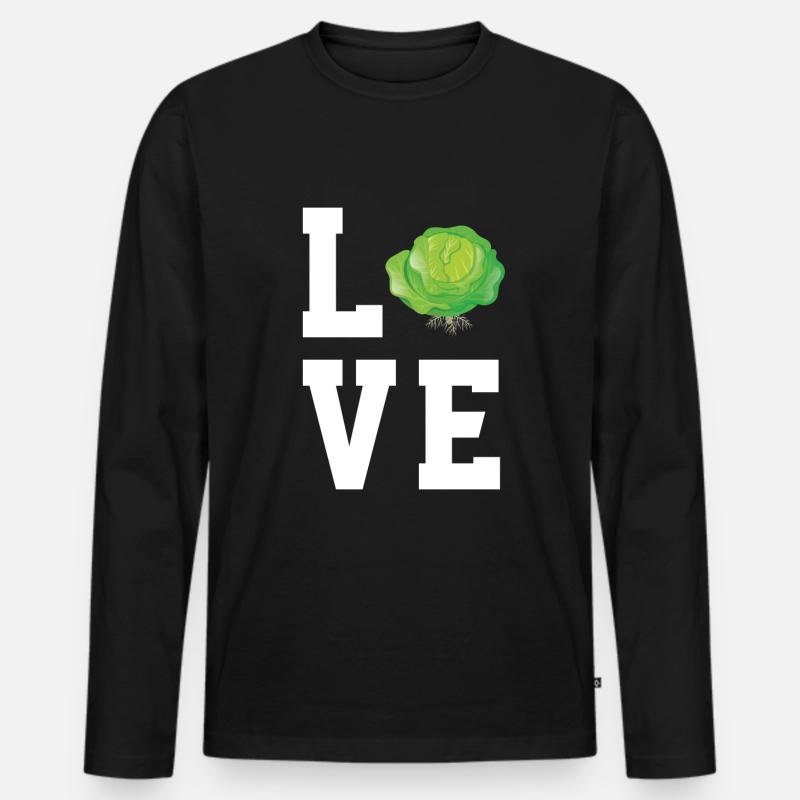 Liebe Kohl - Männer Premium Bio Langarmshirt - Schwarz