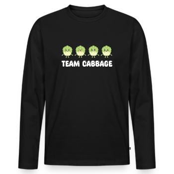 Team Kohl - Männer Premium Bio Langarmshirt - Schwarz - Vorne - Nico (187cm)