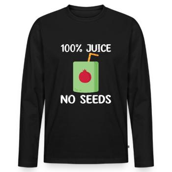 Granatapfel Saft - Männer Premium Bio Langarmshirt - Schwarz - Vorne - Nico (187cm)