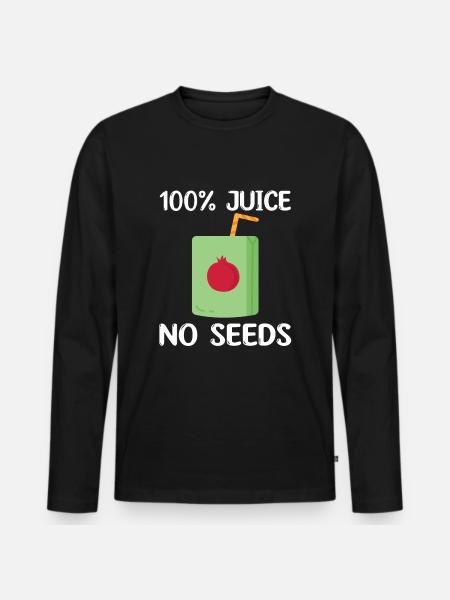 Pomegranate Juice - Men's Premium Organic Long Sleeve Shirt - black