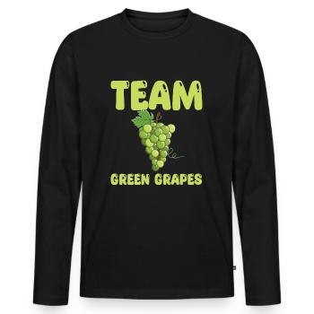 Équipe Green Grapes - T-shirt manches longues Premium bio Homme - noir - Devant - Nico (187cm)