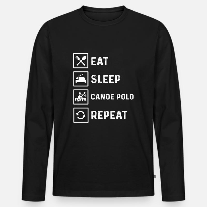 Kanupolo Geschenk - Männer Premium Bio Langarmshirt - Schwarz