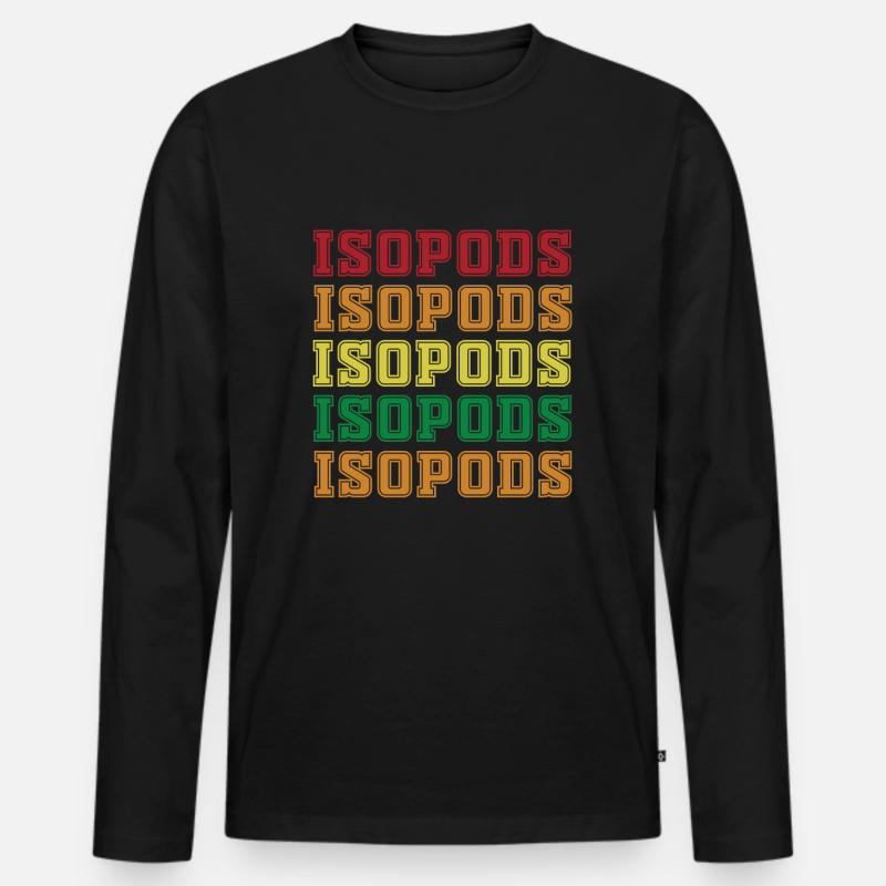 Asseln - Männer Premium Bio Langarmshirt - Schwarz