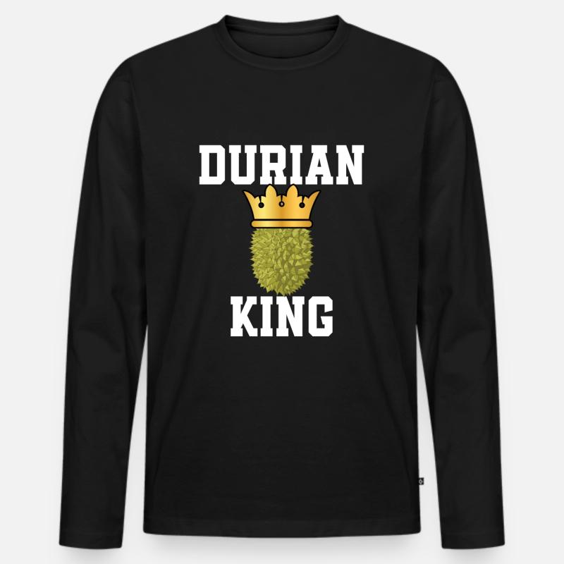 Durian König - Männer Premium Bio Langarmshirt - Schwarz