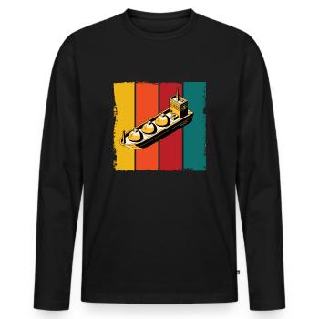 LNG Tanker - Men's Premium Organic Long Sleeve Shirt - black - Front - Nico (187cm)