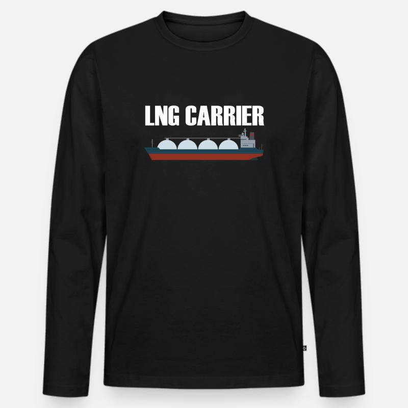 LNG Carrier - Männer Premium Bio Langarmshirt - Schwarz