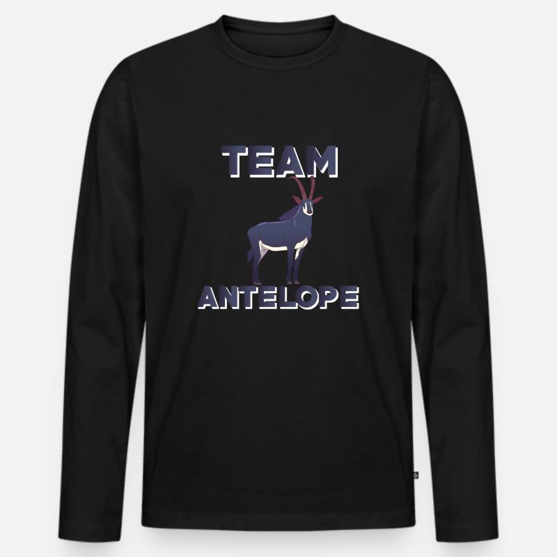 Team Antilope - Männer Premium Bio Langarmshirt - Schwarz