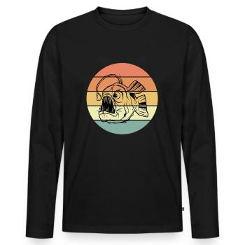 Frogfish - Men's Premium Organic Long Sleeve Shirt - black - Front - Nico (187cm)