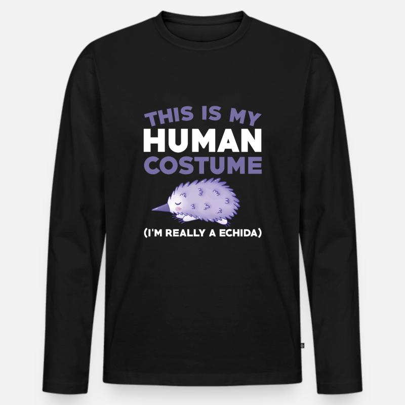 Pavian - Männer Premium Bio Langarmshirt - Schwarz