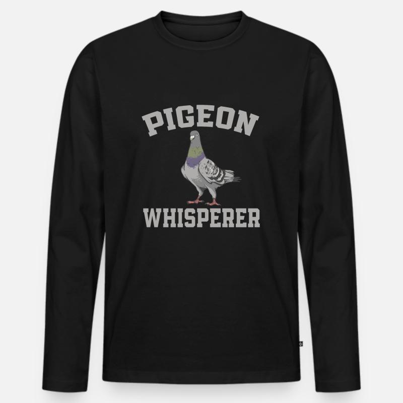 Taubenflüsterer - Männer Premium Bio Langarmshirt - Schwarz