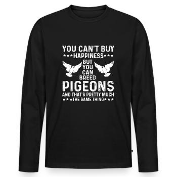 Dear pigeon lust - Men's Premium Organic Long Sleeve Shirt - black - Front - Nico (187cm)