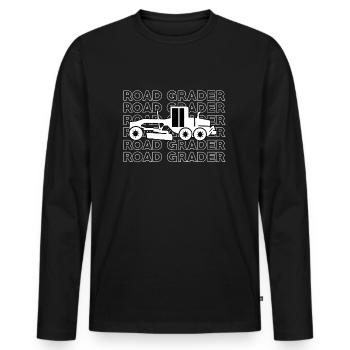 Grader T-Shirt - T-shirt manches longues Premium bio Homme - noir - Devant - Nico (187cm)